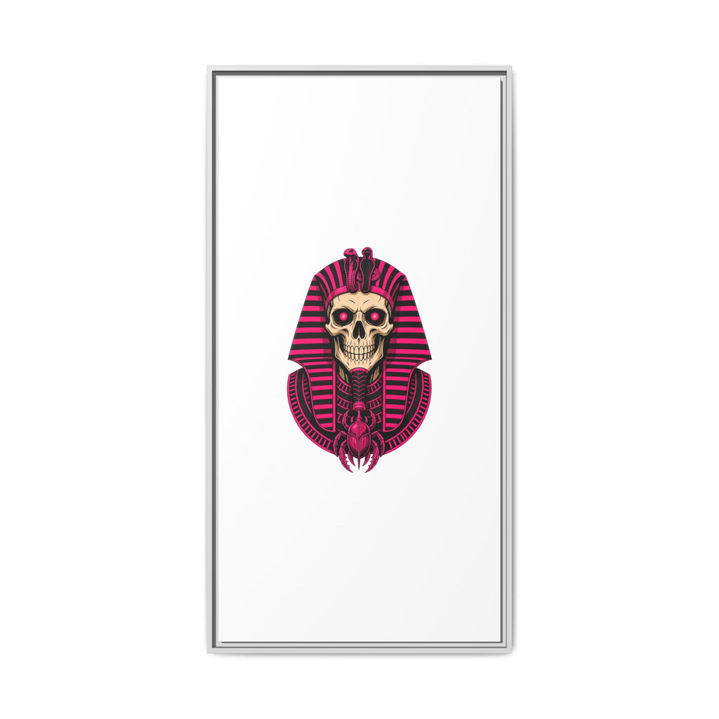 Pharaoh Skull Art Print — Framed Matte Canvas