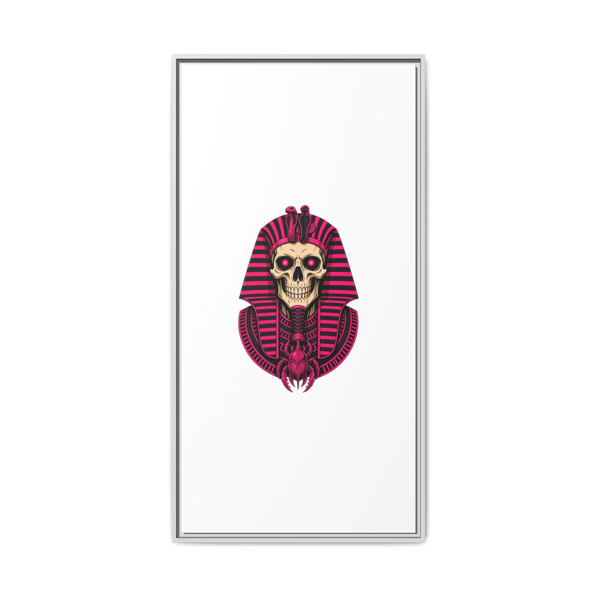 Pharaoh Skull Art Print — Framed Matte Canvas