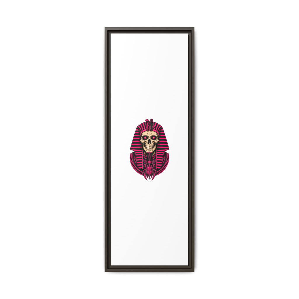 Pharaoh Skull Art Print — Framed Matte Canvas