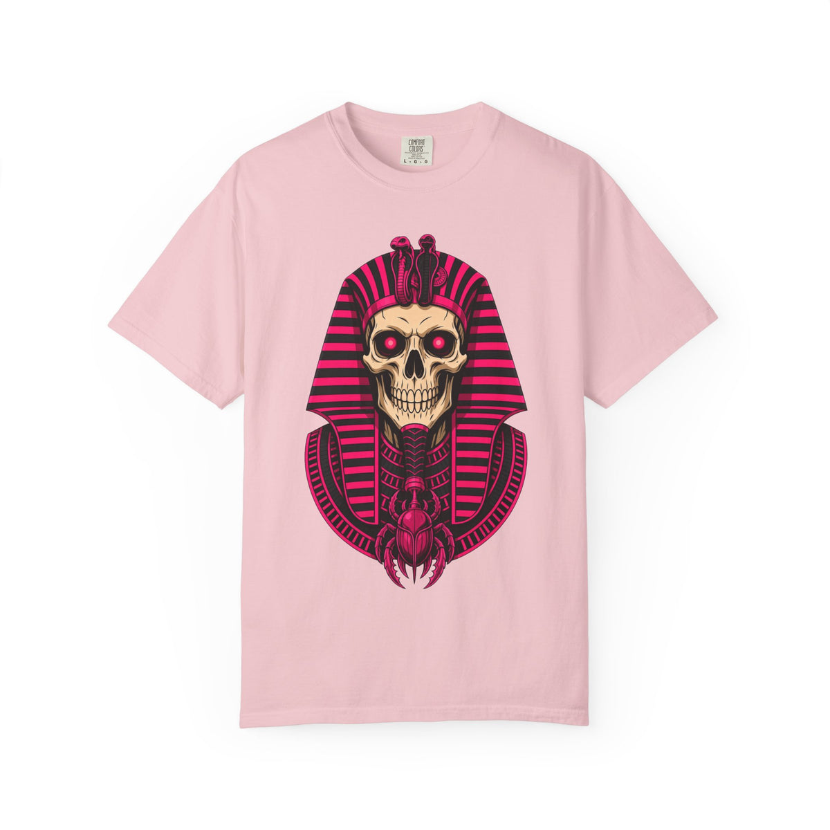 Pharaoh Skull T‑Shirt — Neon Egyptian Skull Graphic Tee
