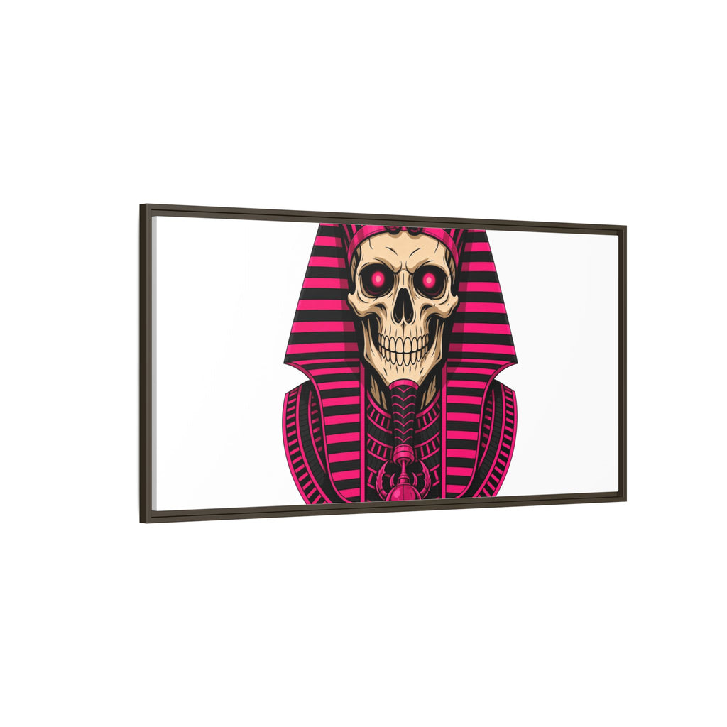 Pharaoh Skull Art Print — Framed Matte Canvas