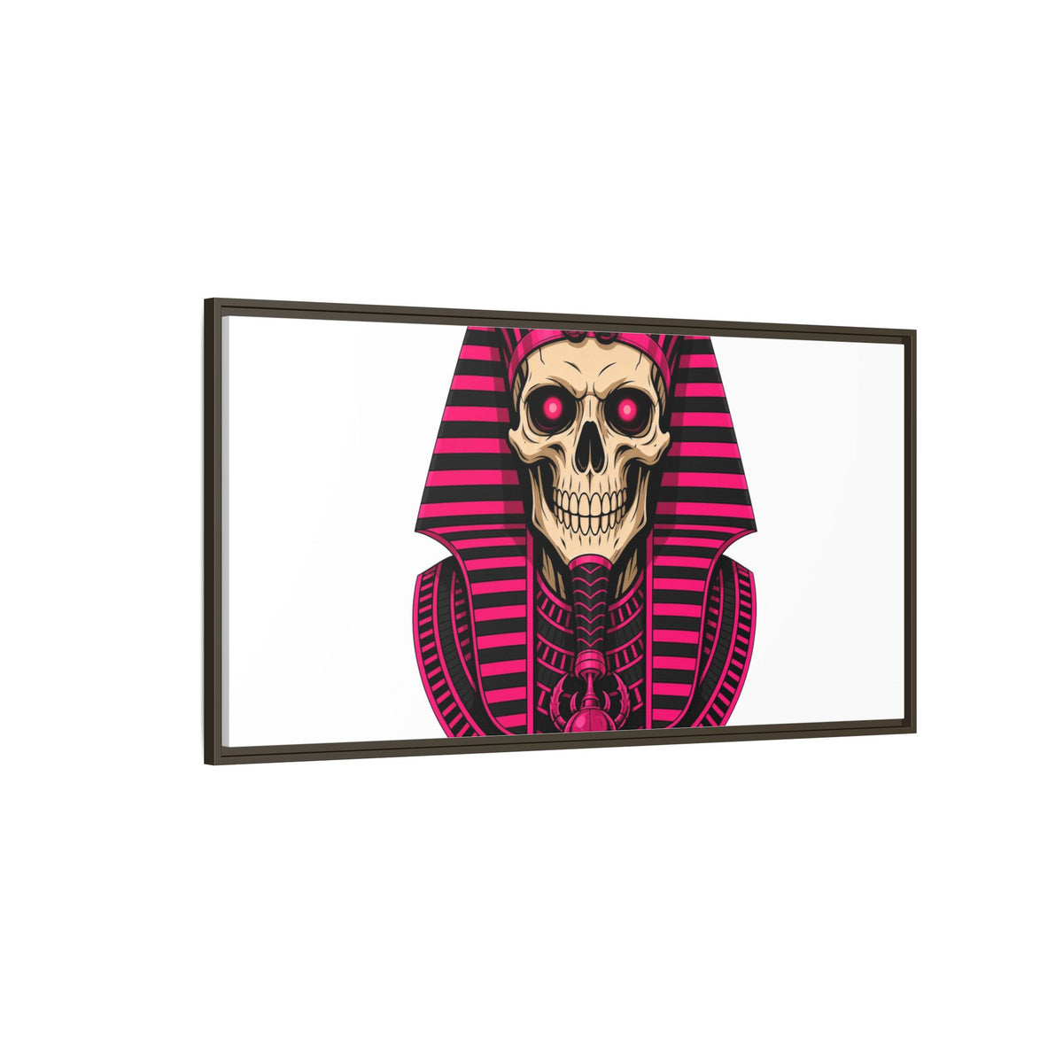 Pharaoh Skull Art Print — Framed Matte Canvas