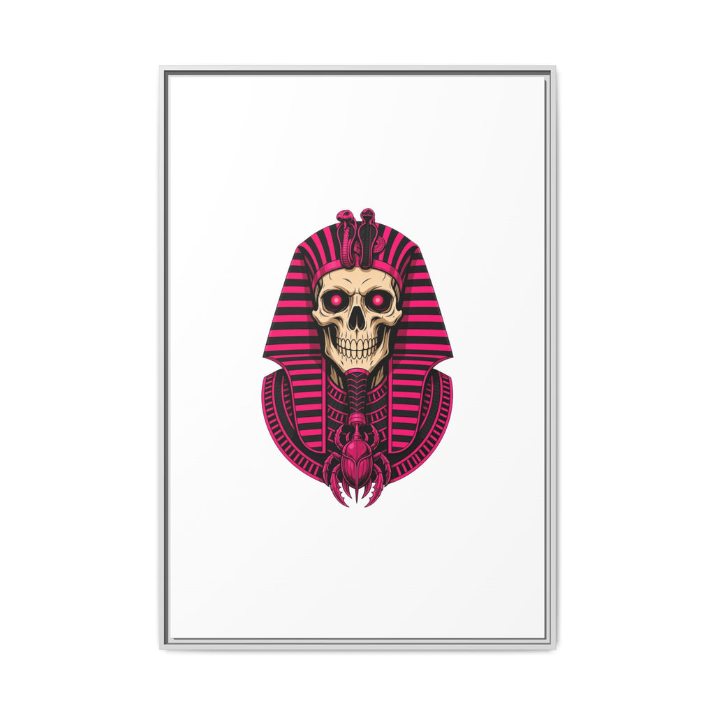 Pharaoh Skull Art Print — Framed Matte Canvas