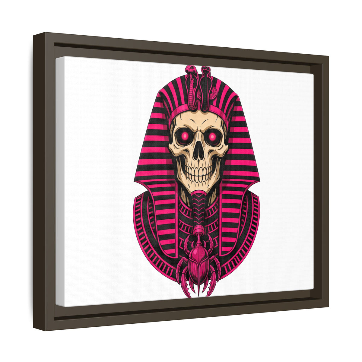 Pharaoh Skull Art Print — Framed Matte Canvas