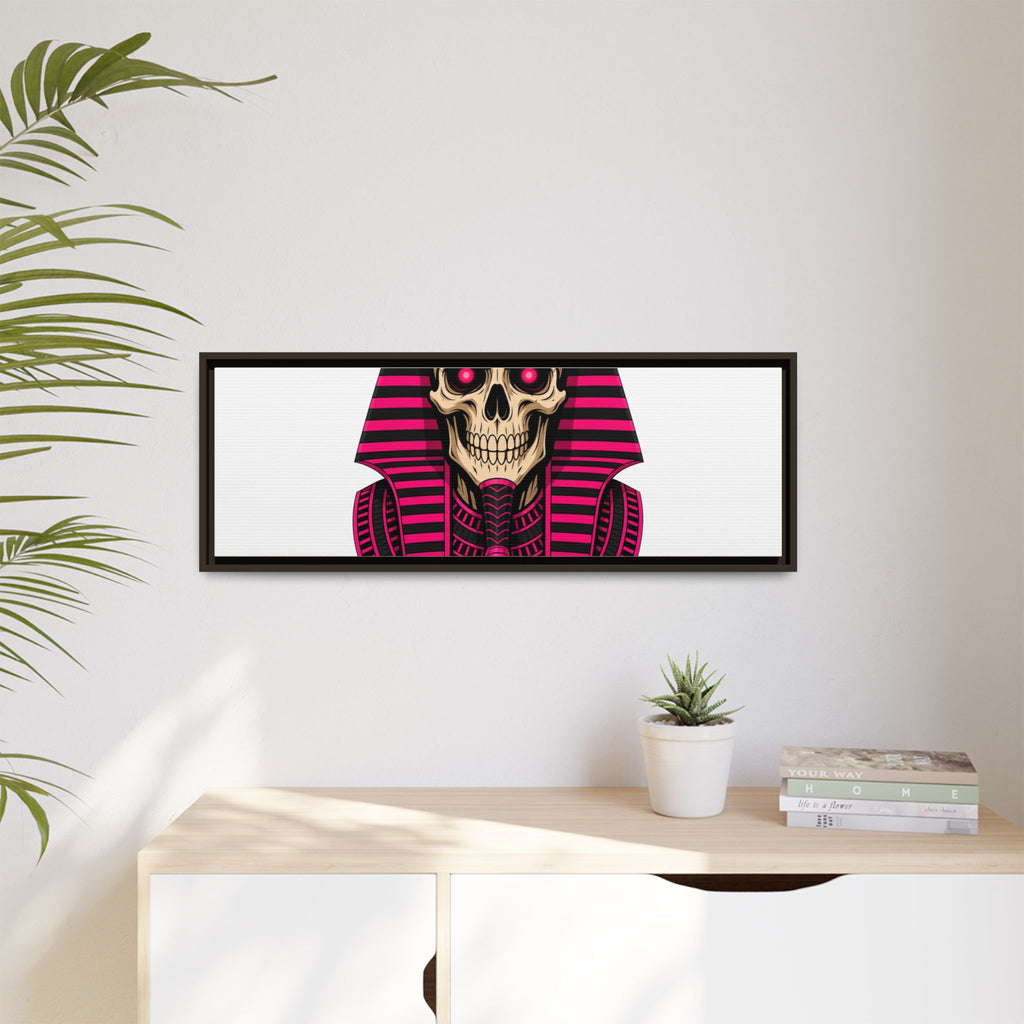 Pharaoh Skull Art Print — Framed Matte Canvas