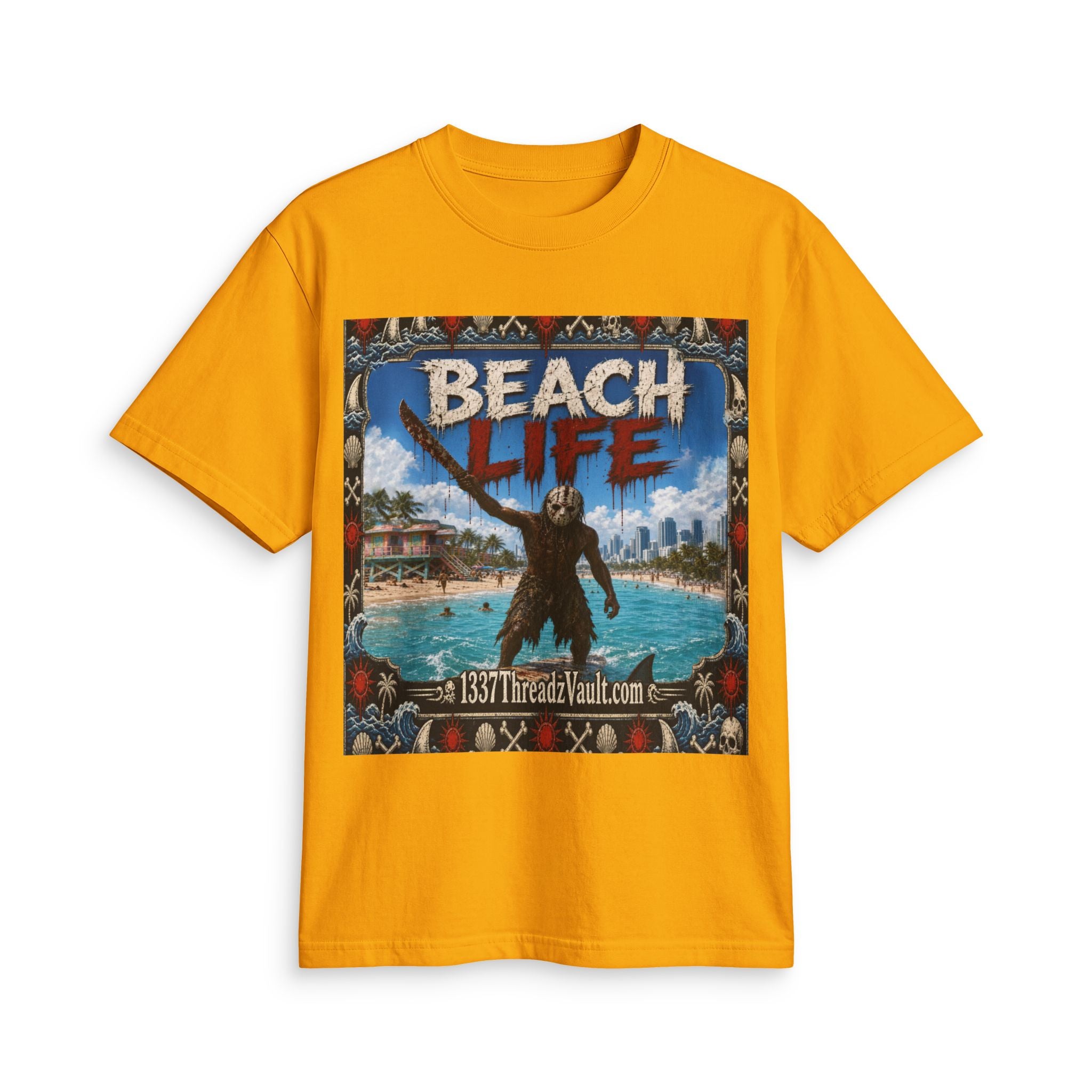 Beach Life Graphic Tee — "Wear The Fear" Surf Vibe T-Shirt
