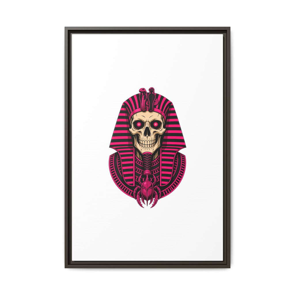 Pharaoh Skull Art Print — Framed Matte Canvas