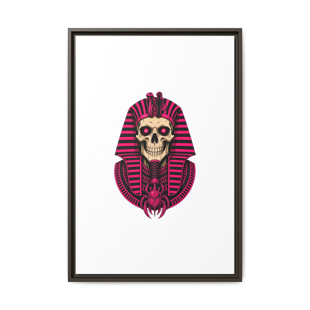 Pharaoh Skull Art Print — Framed Matte Canvas
