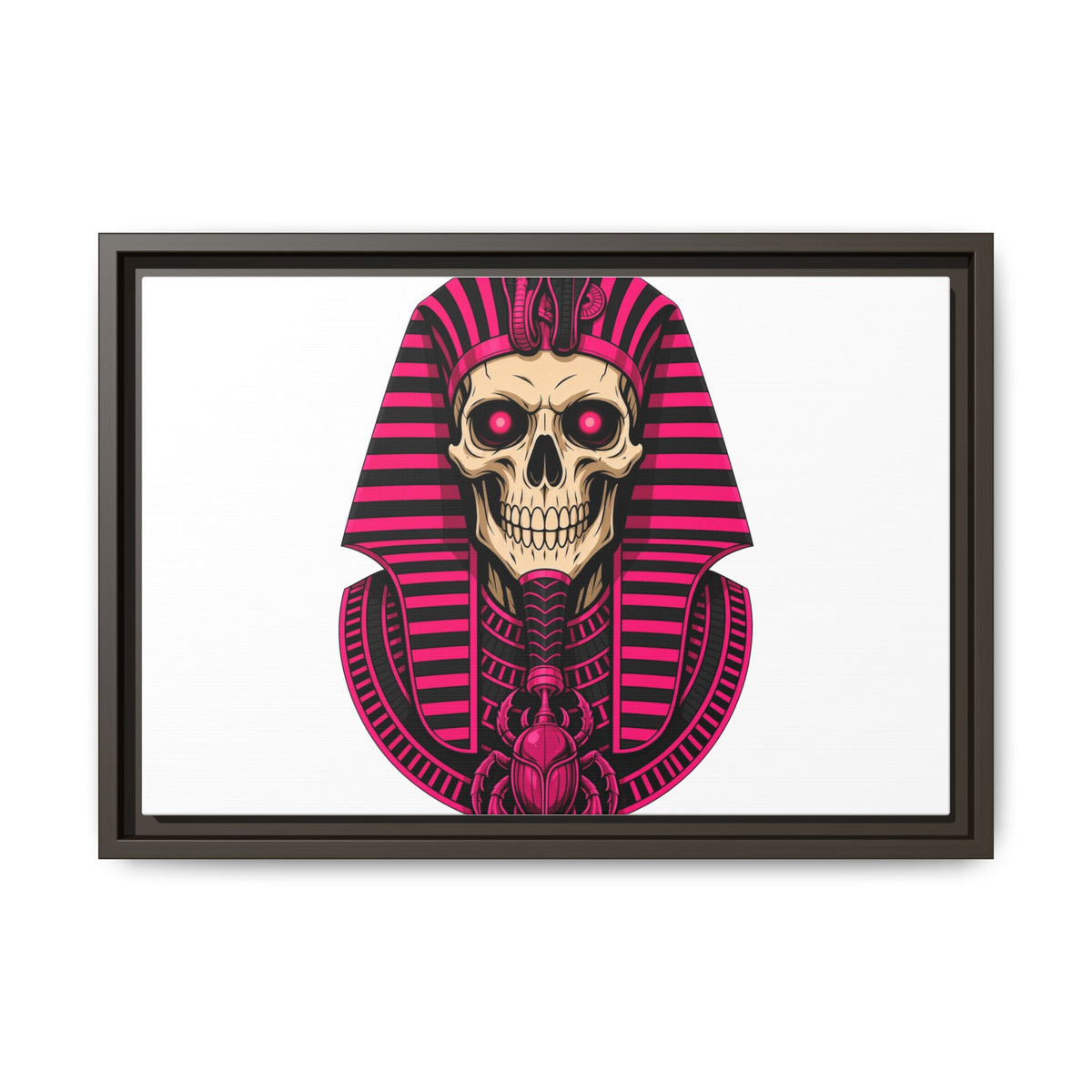 Pharaoh Skull Art Print — Framed Matte Canvas