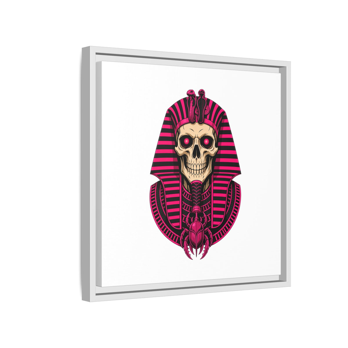 Pharaoh Skull Art Print — Framed Matte Canvas