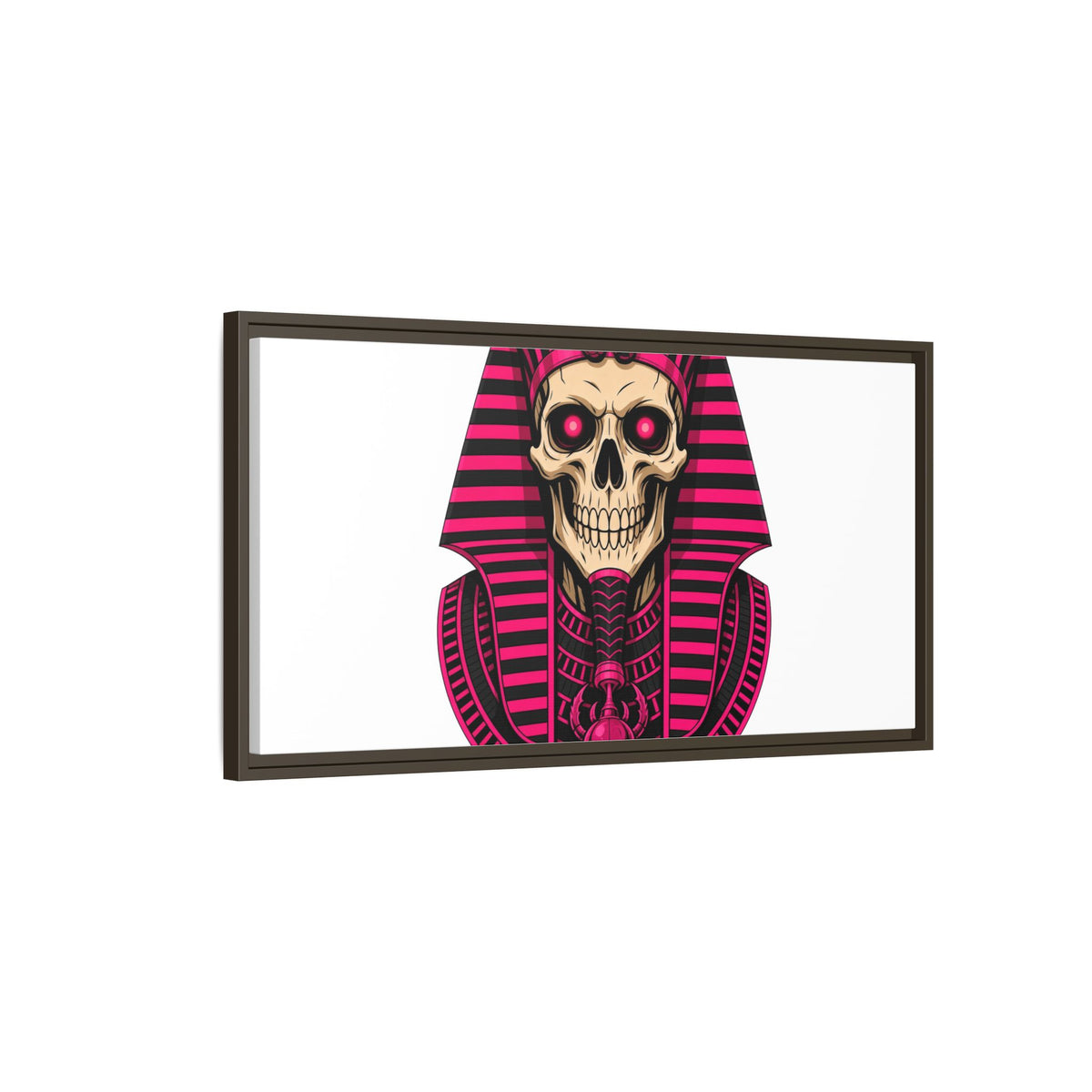 Pharaoh Skull Art Print — Framed Matte Canvas