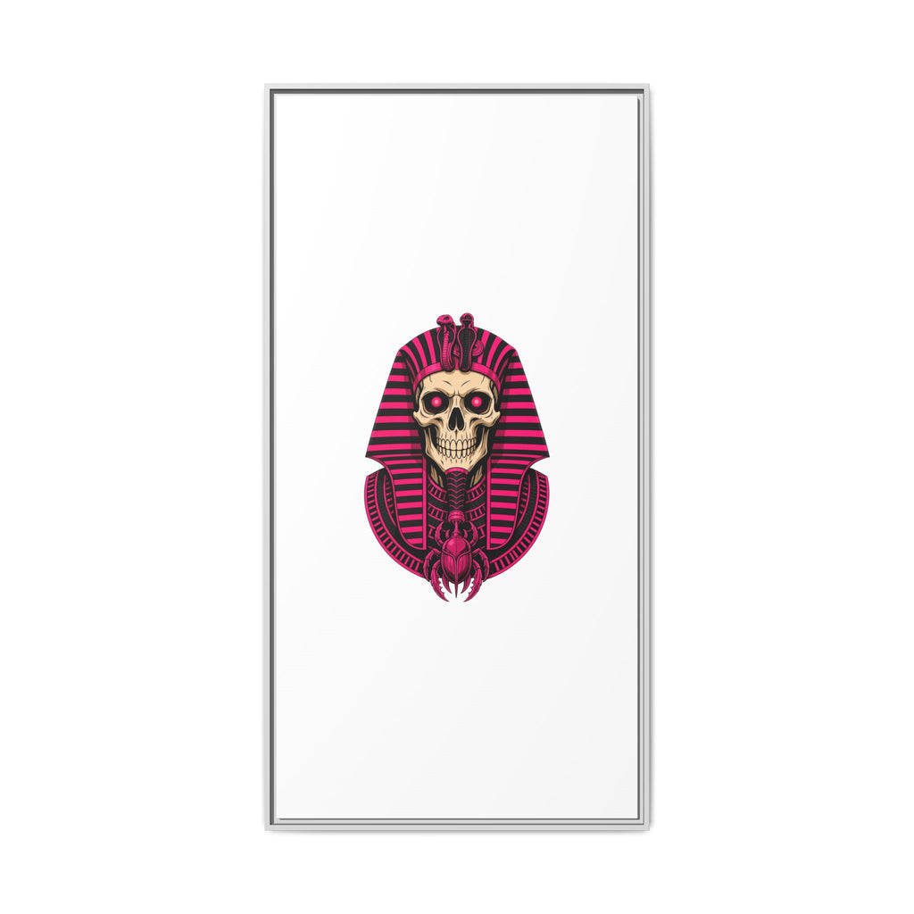 Pharaoh Skull Art Print — Framed Matte Canvas