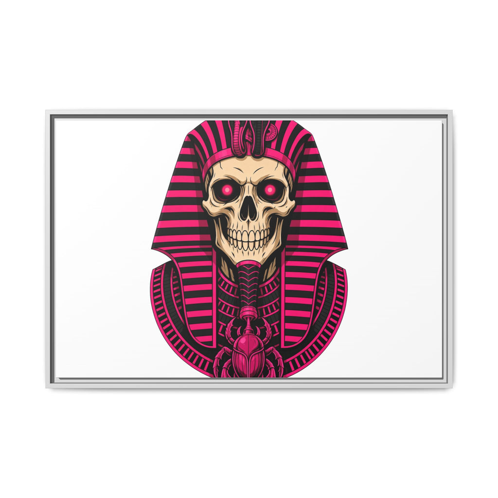 Pharaoh Skull Art Print — Framed Matte Canvas