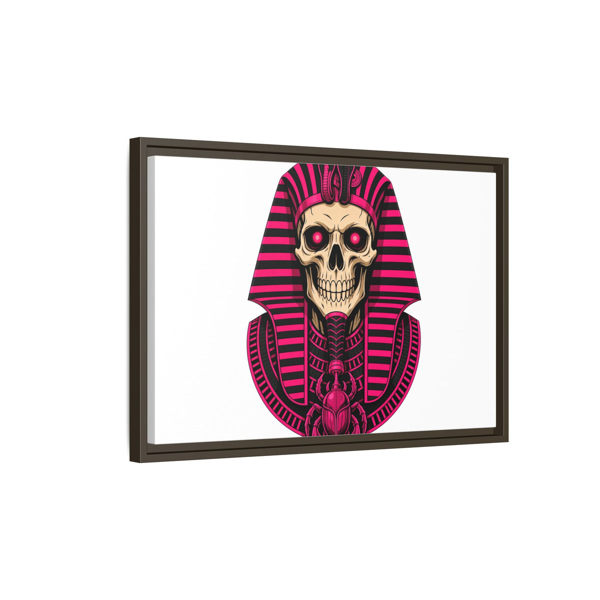 Pharaoh Skull Art Print — Framed Matte Canvas