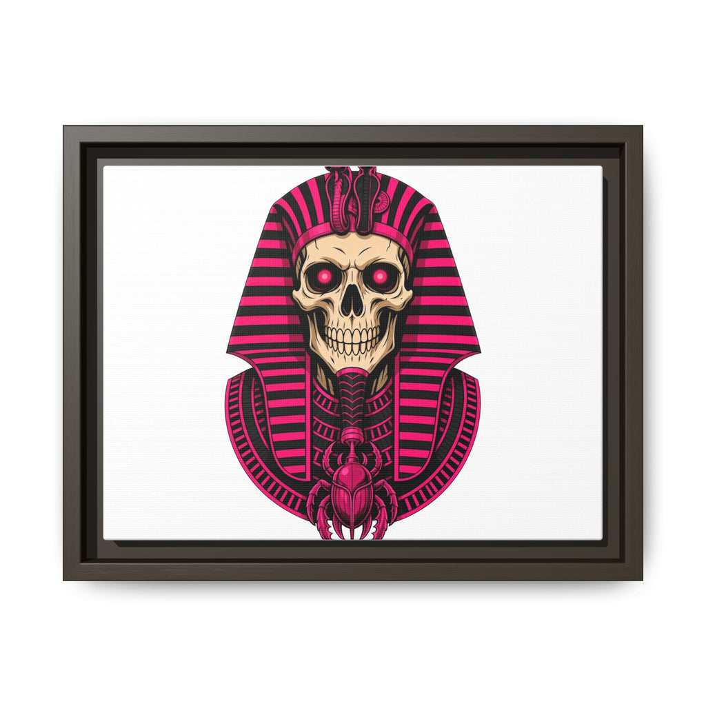 Pharaoh Skull Art Print — Framed Matte Canvas