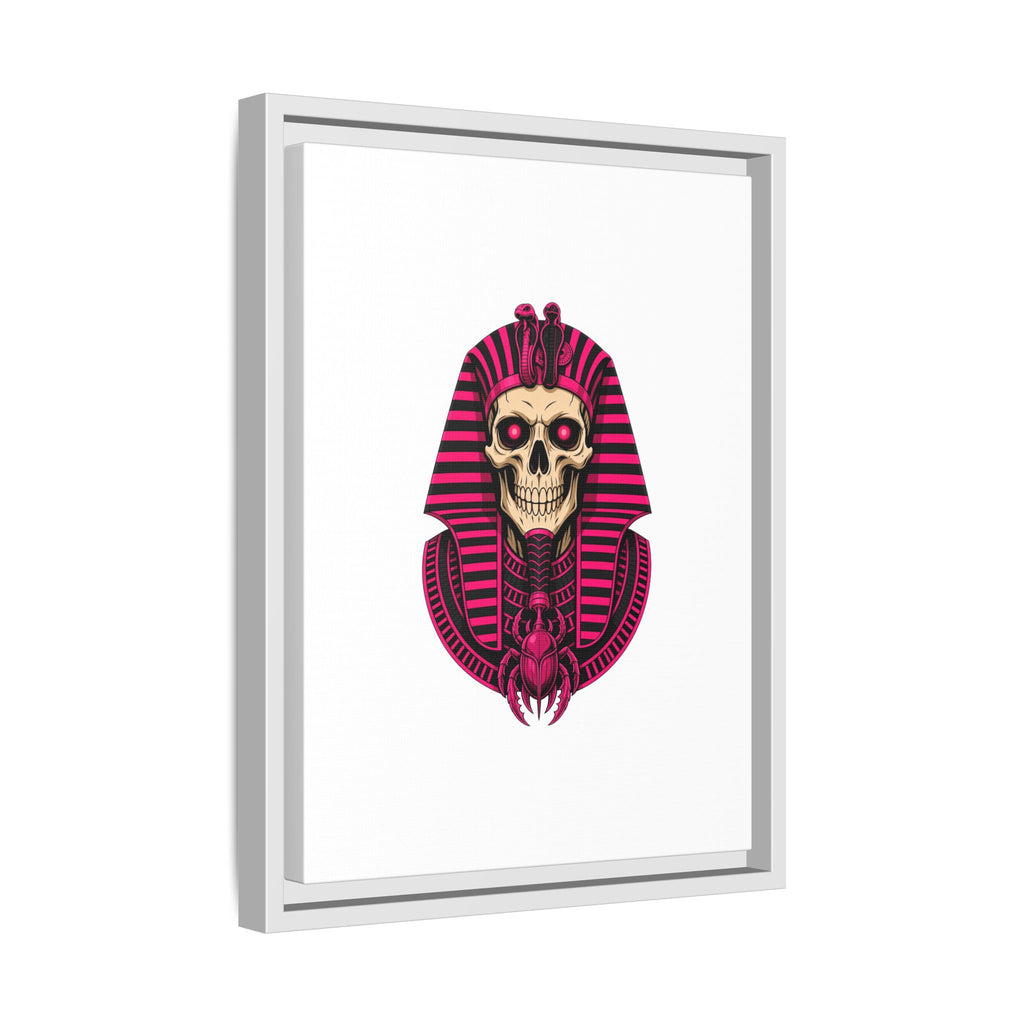 Pharaoh Skull Art Print — Framed Matte Canvas