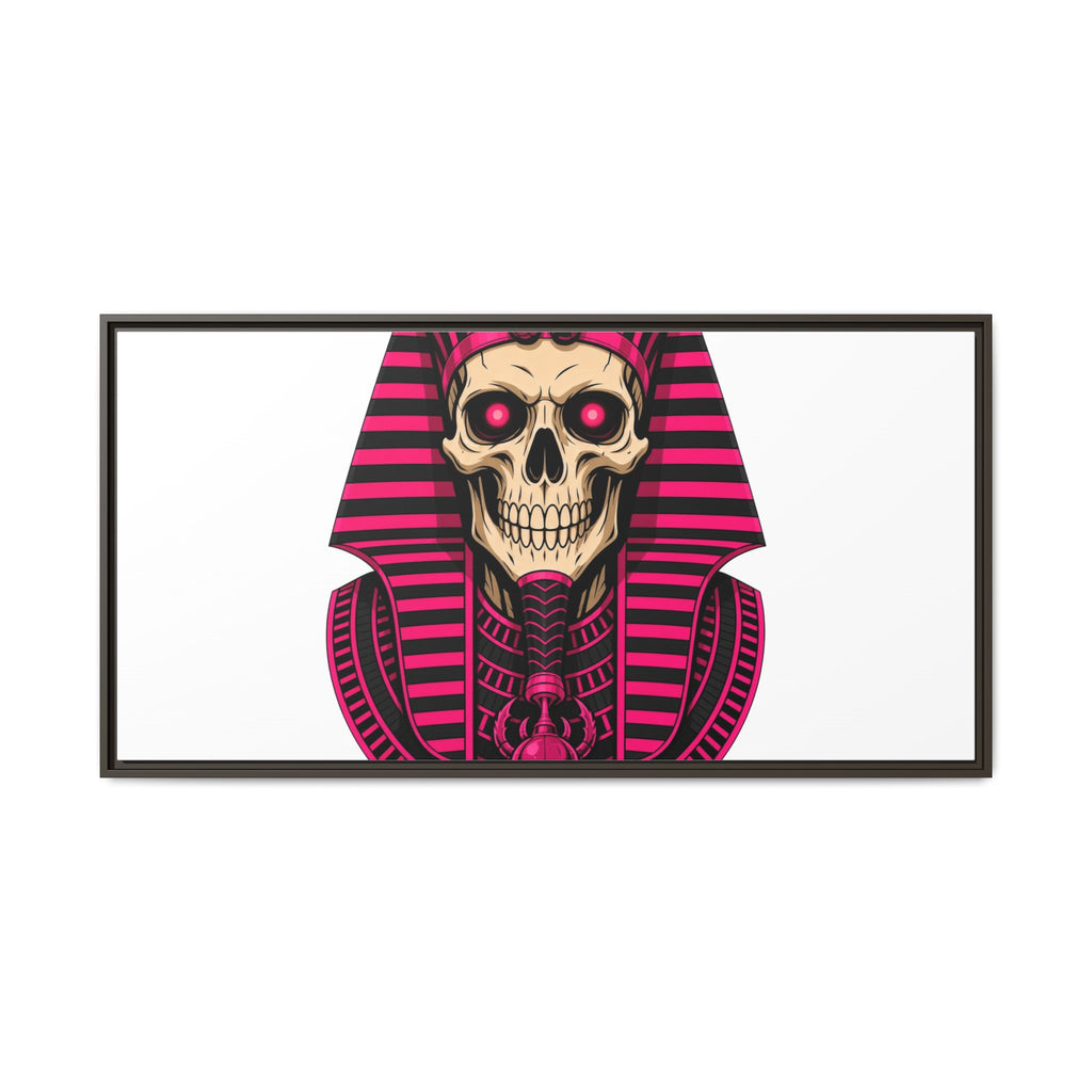 Pharaoh Skull Art Print — Framed Matte Canvas