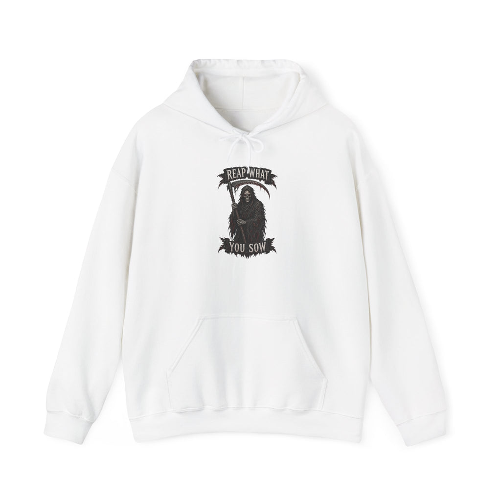 Reaper Graphic Hoodie - "Reap What You Sow" Front & "Wear the Fear" Back