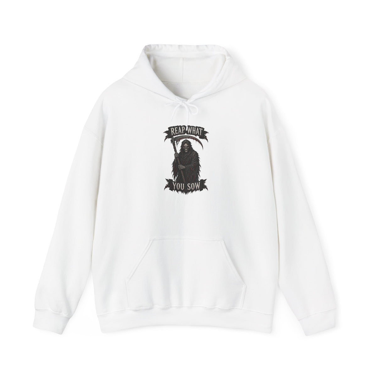 Reaper Graphic Hoodie - "Reap What You Sow" Front & "Wear the Fear" Back