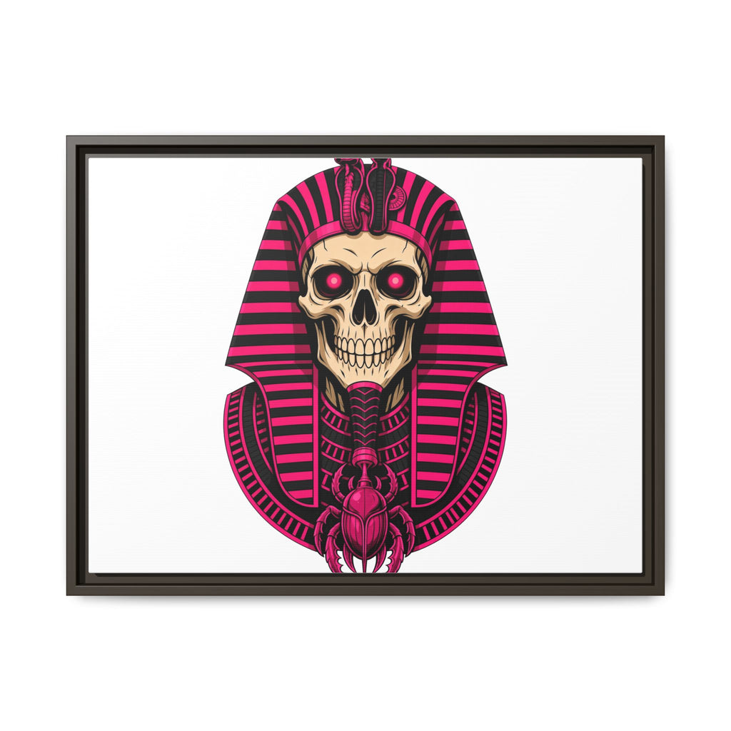 Pharaoh Skull Art Print — Framed Matte Canvas