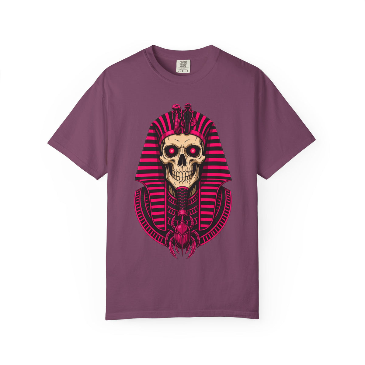 Pharaoh Skull T‑Shirt — Neon Egyptian Skull Graphic Tee