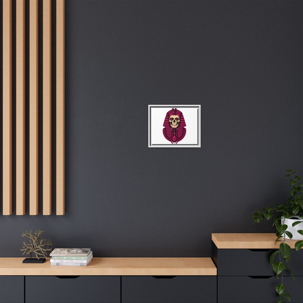 Pharaoh Skull Art Print — Framed Matte Canvas