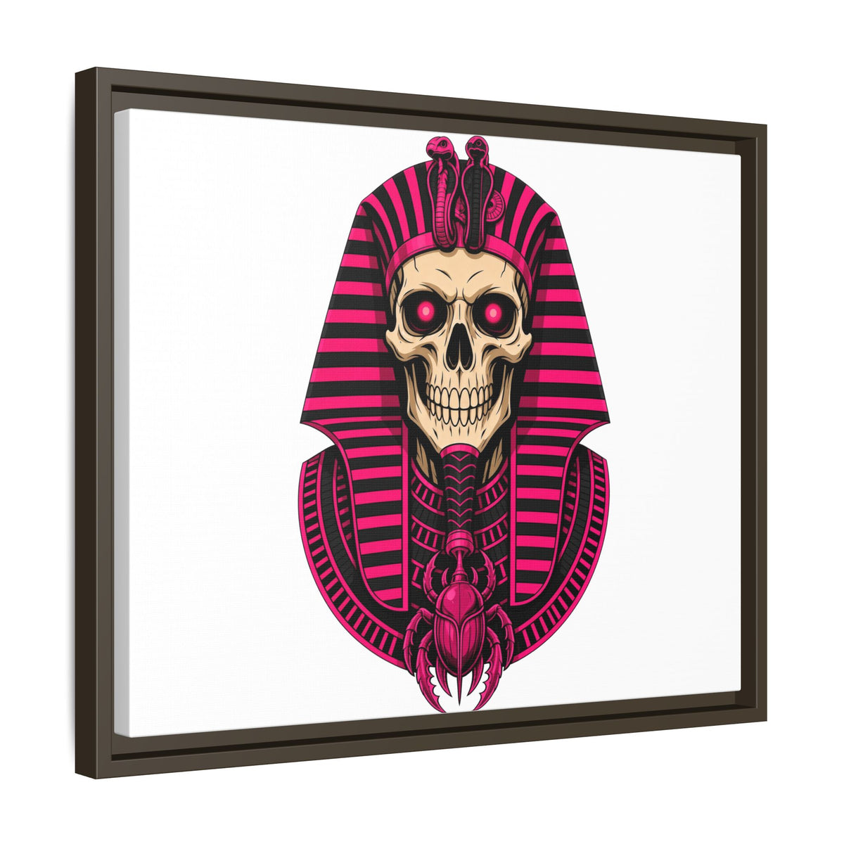 Pharaoh Skull Art Print — Framed Matte Canvas