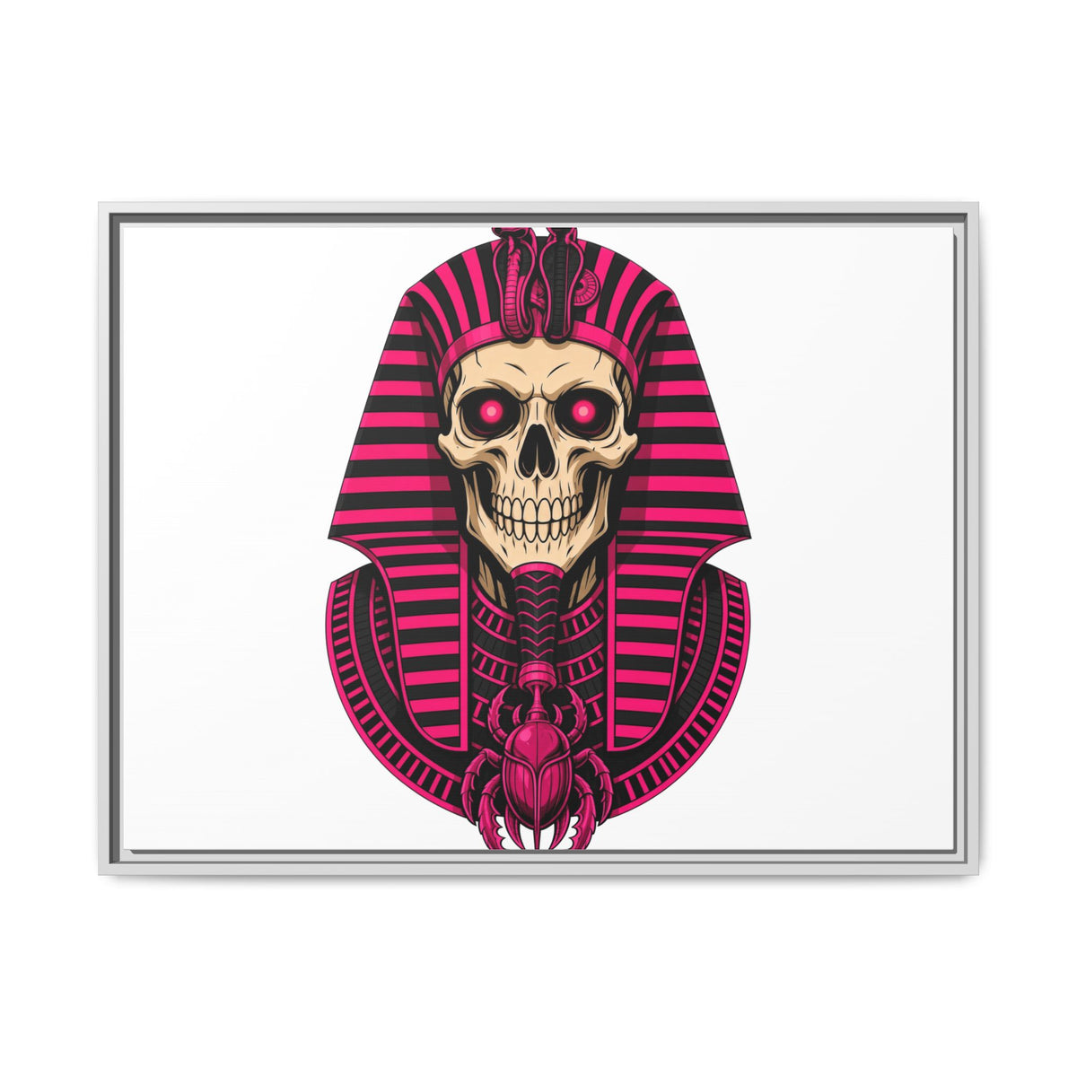Pharaoh Skull Art Print — Framed Matte Canvas