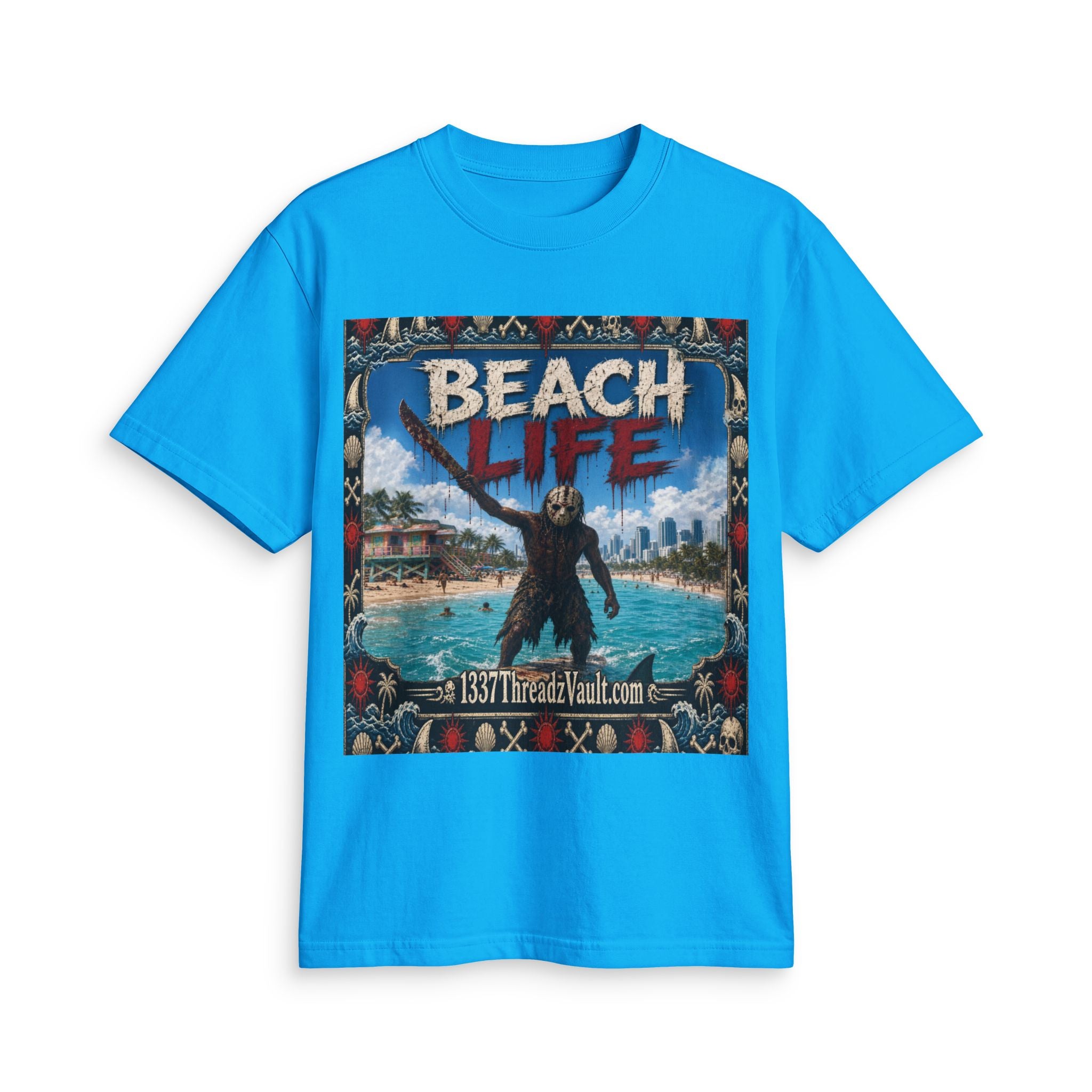 Beach Life Graphic Tee — "Wear The Fear" Surf Vibe T-Shirt