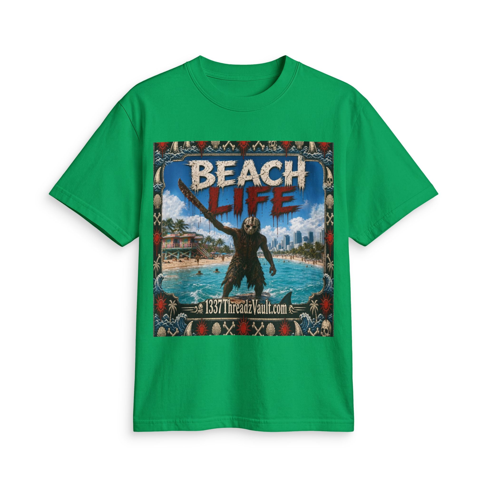 Beach Life Graphic Tee — "Wear The Fear" Surf Vibe T-Shirt