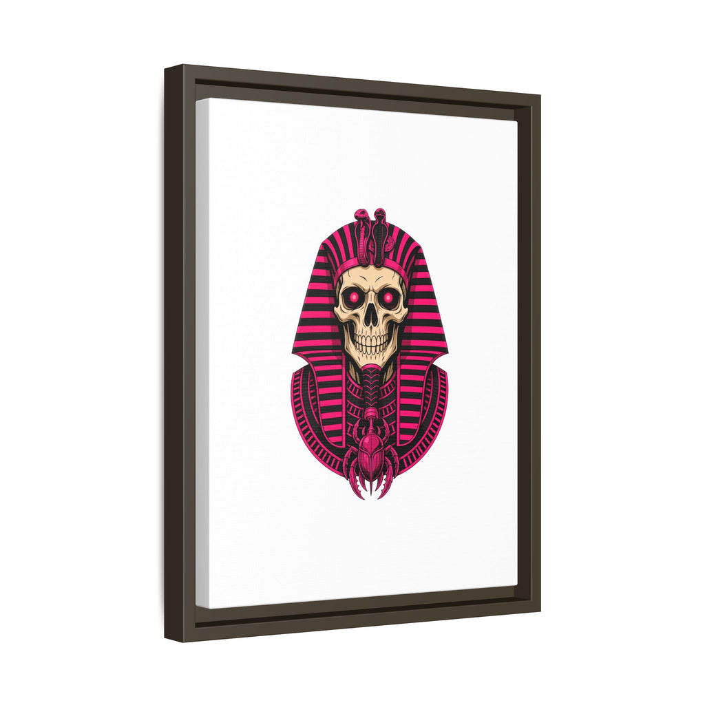 Pharaoh Skull Art Print — Framed Matte Canvas