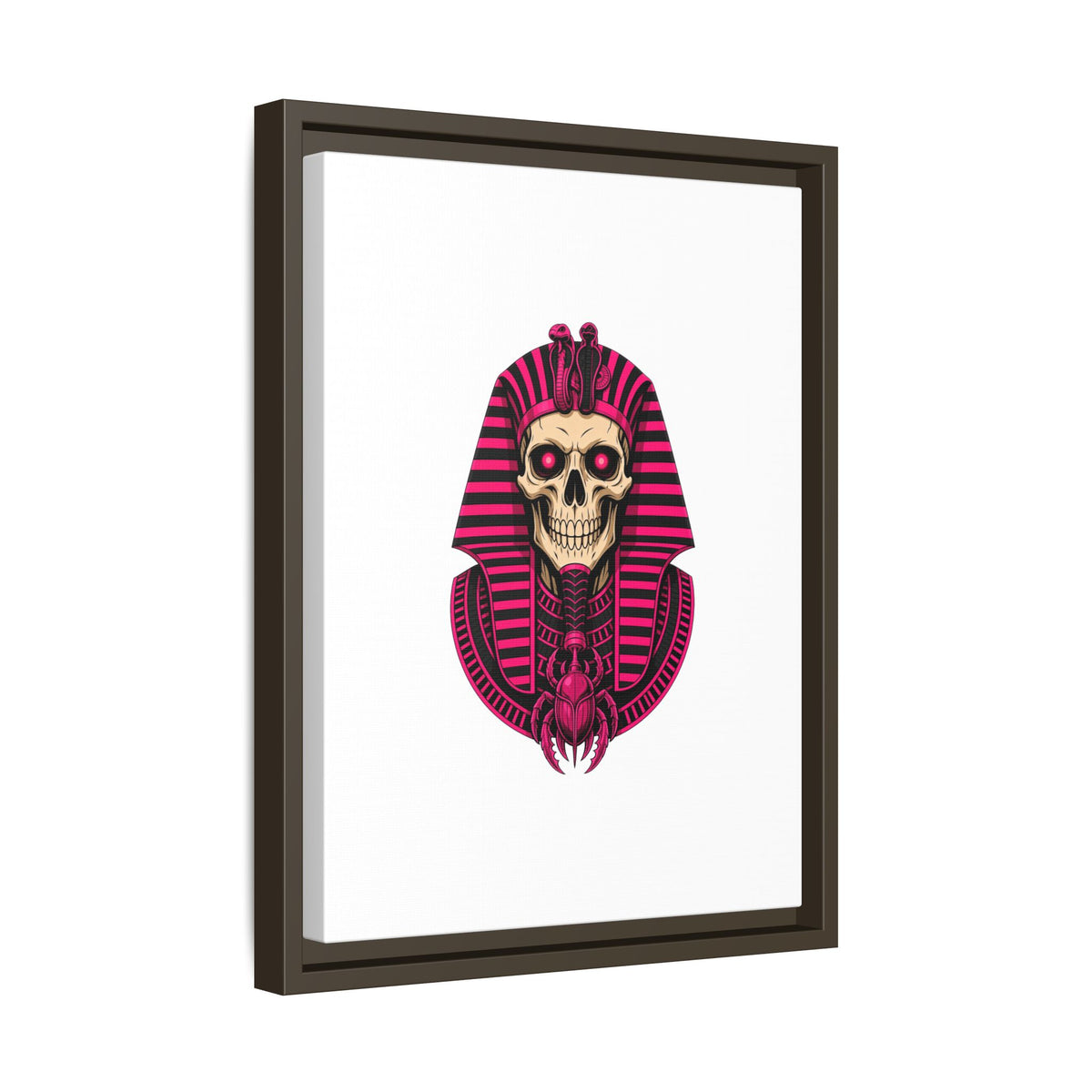 Pharaoh Skull Art Print — Framed Matte Canvas