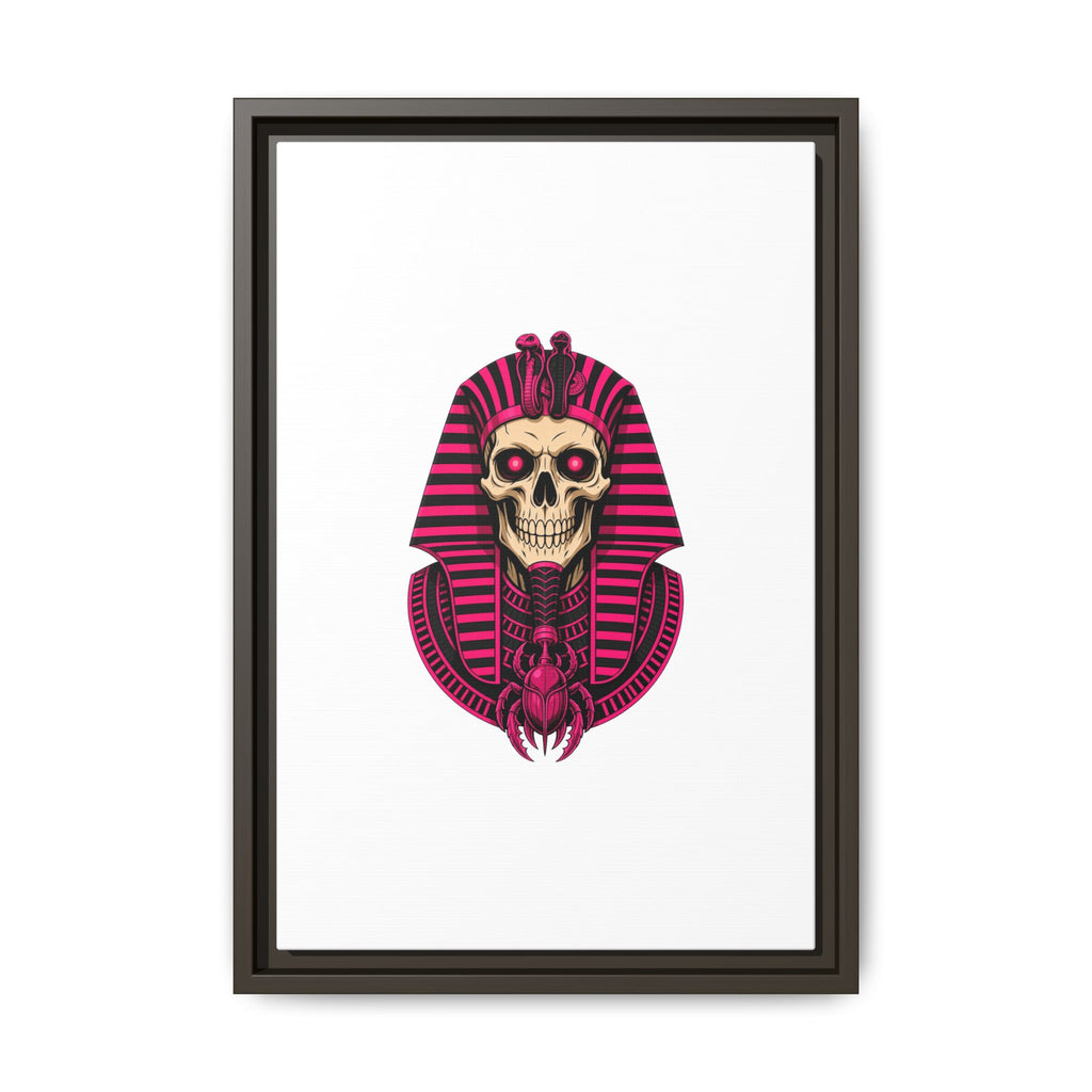 Pharaoh Skull Art Print — Framed Matte Canvas