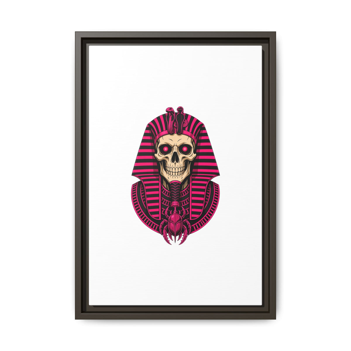 Pharaoh Skull Art Print — Framed Matte Canvas