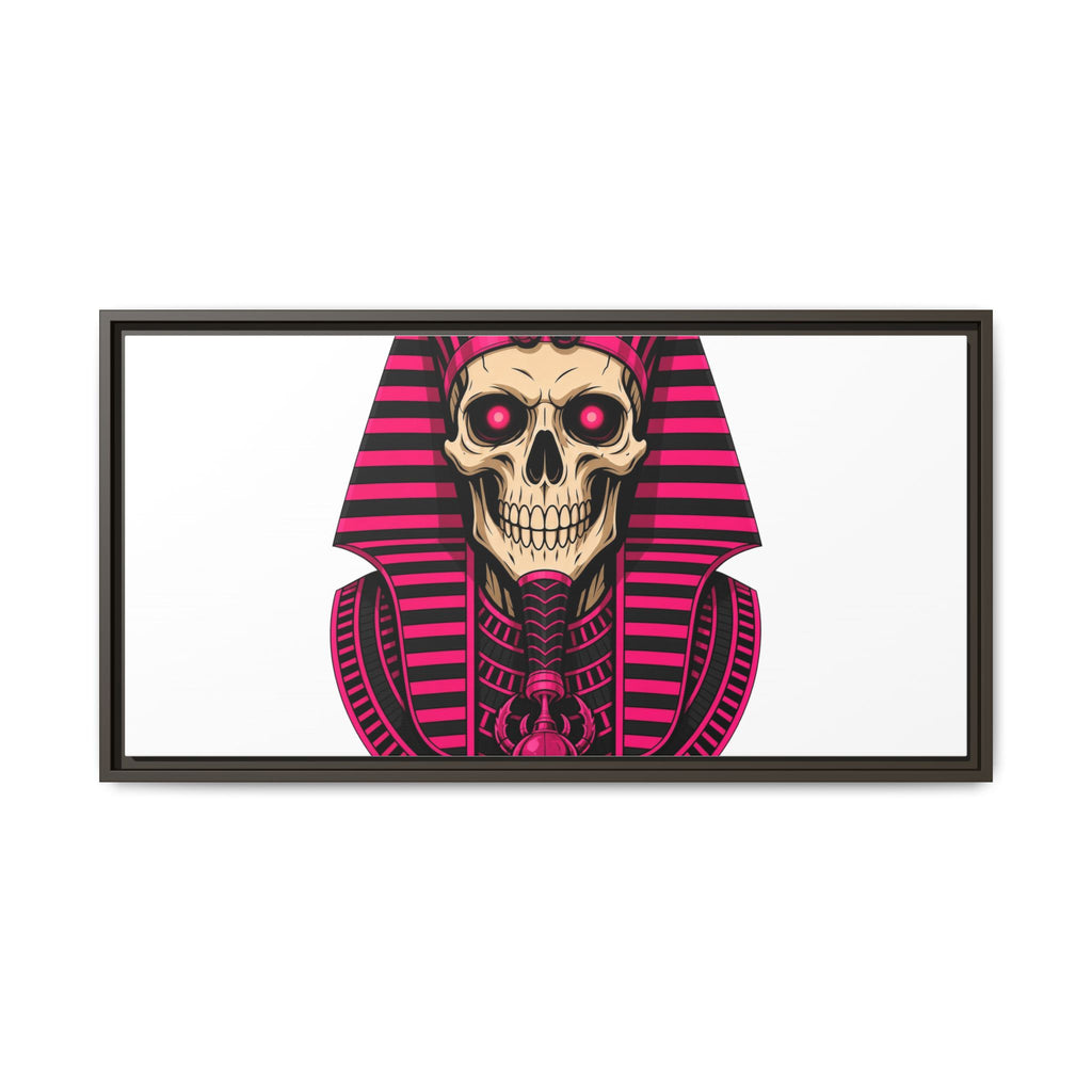 Pharaoh Skull Art Print — Framed Matte Canvas