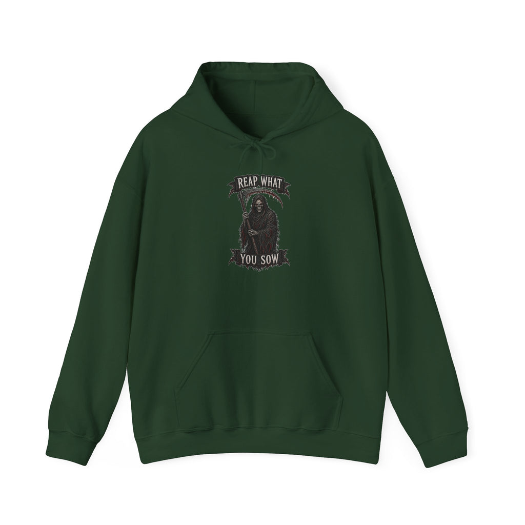 Reaper Graphic Hoodie - "Reap What You Sow" Front & "Wear the Fear" Back