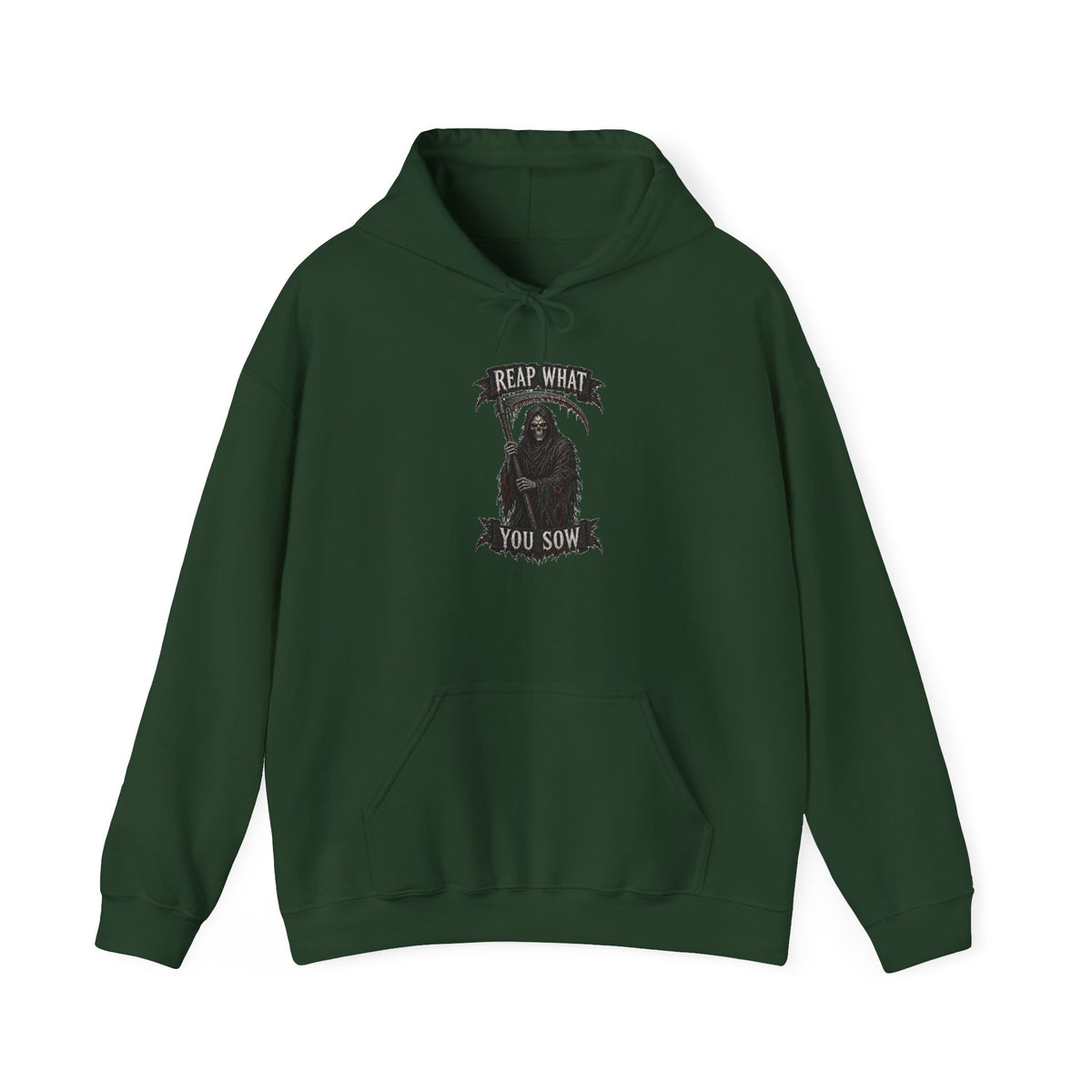 Reaper Graphic Hoodie - "Reap What You Sow" Front & "Wear the Fear" Back