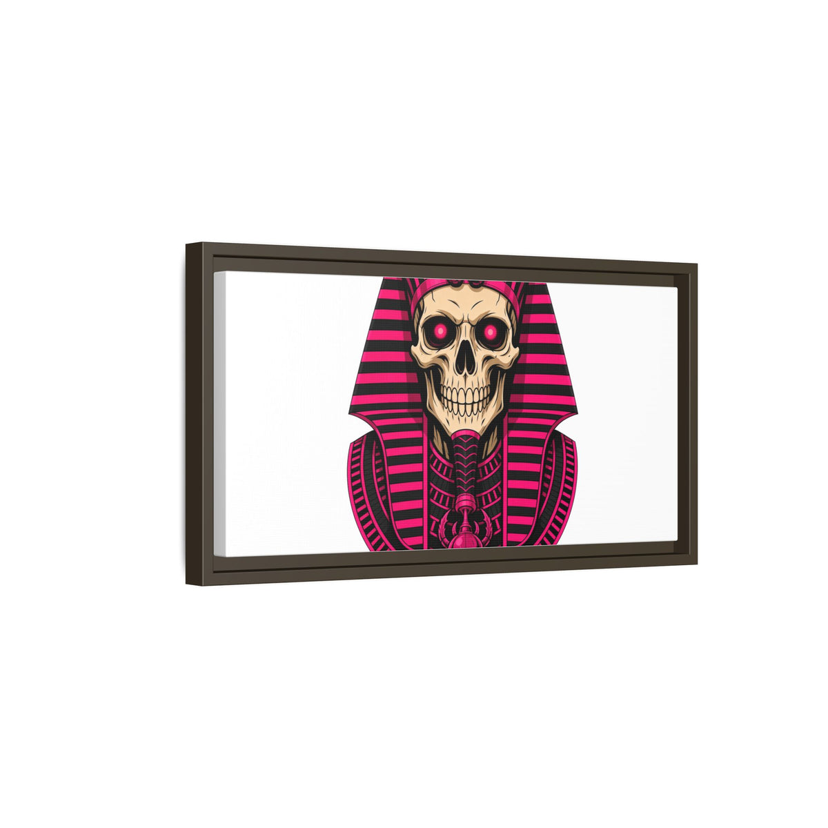 Pharaoh Skull Art Print — Framed Matte Canvas