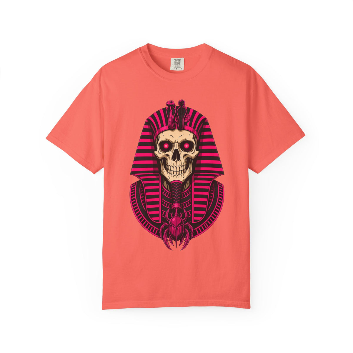 Pharaoh Skull T‑Shirt — Neon Egyptian Skull Graphic Tee