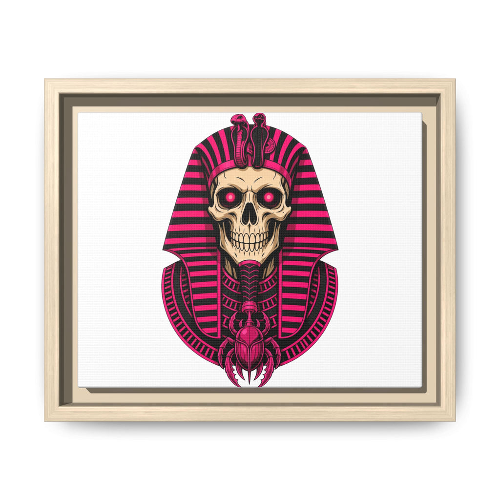 Pharaoh Skull Art Print — Framed Matte Canvas