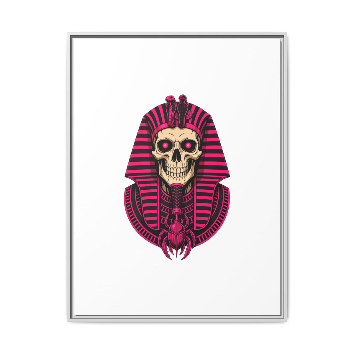 Pharaoh Skull Art Print — Framed Matte Canvas
