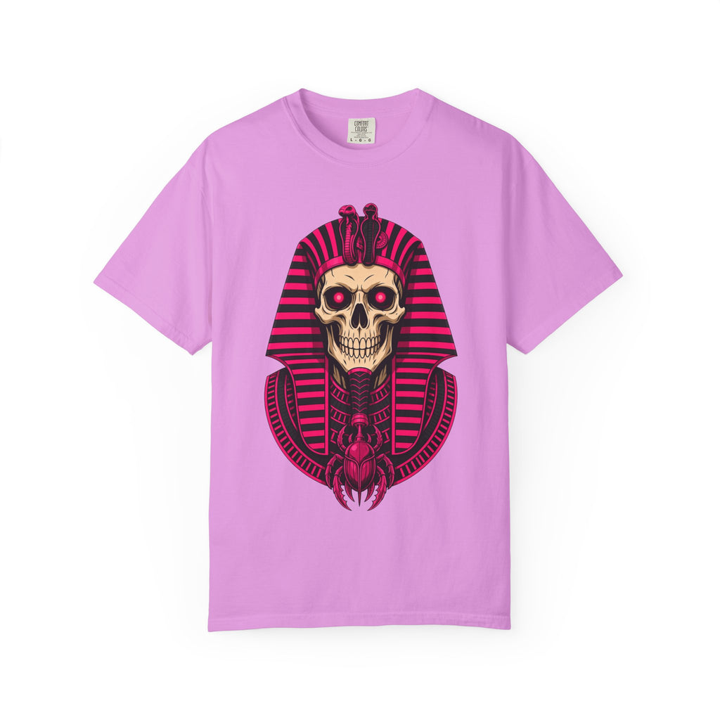Pharaoh Skull T‑Shirt — Neon Egyptian Skull Graphic Tee