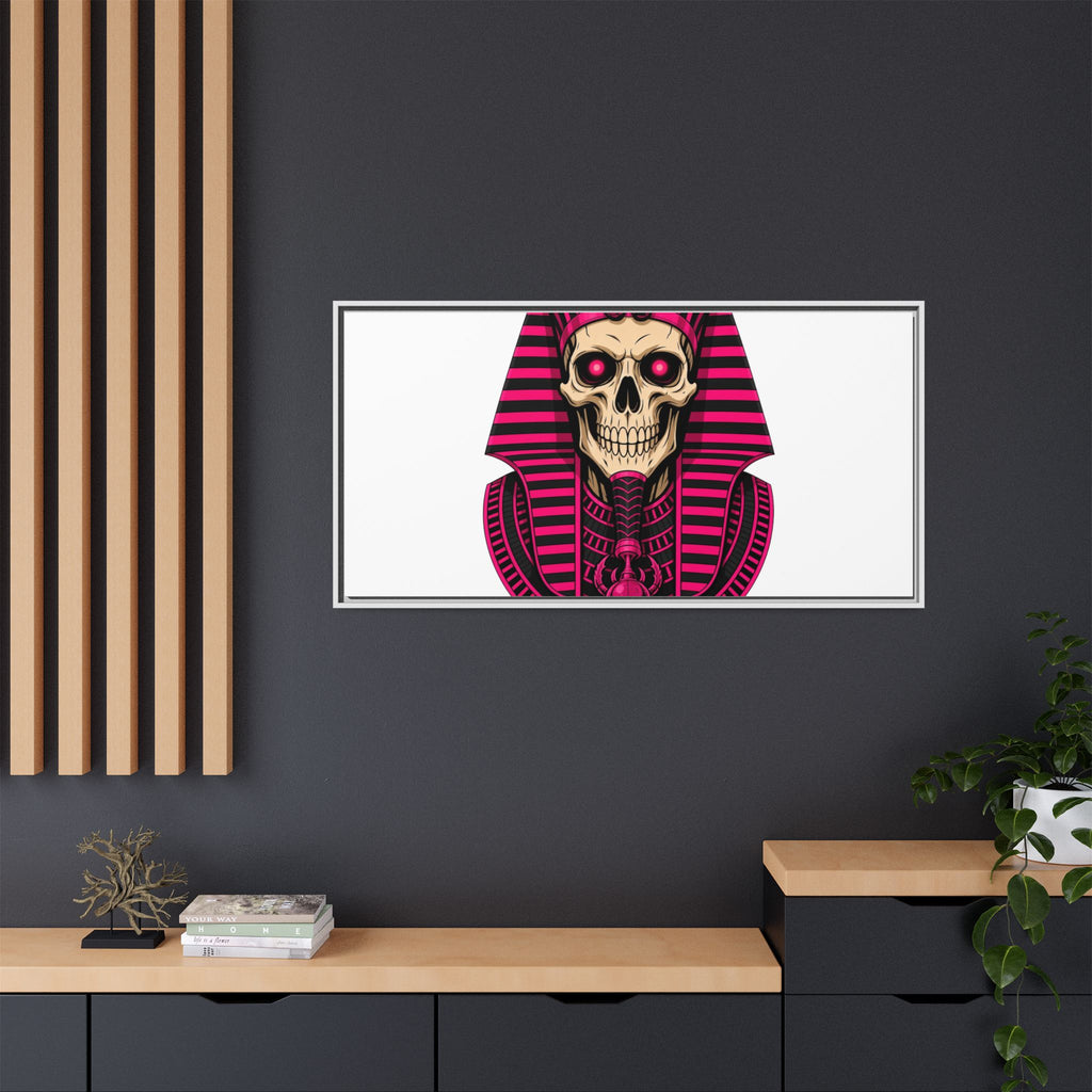 Pharaoh Skull Art Print — Framed Matte Canvas