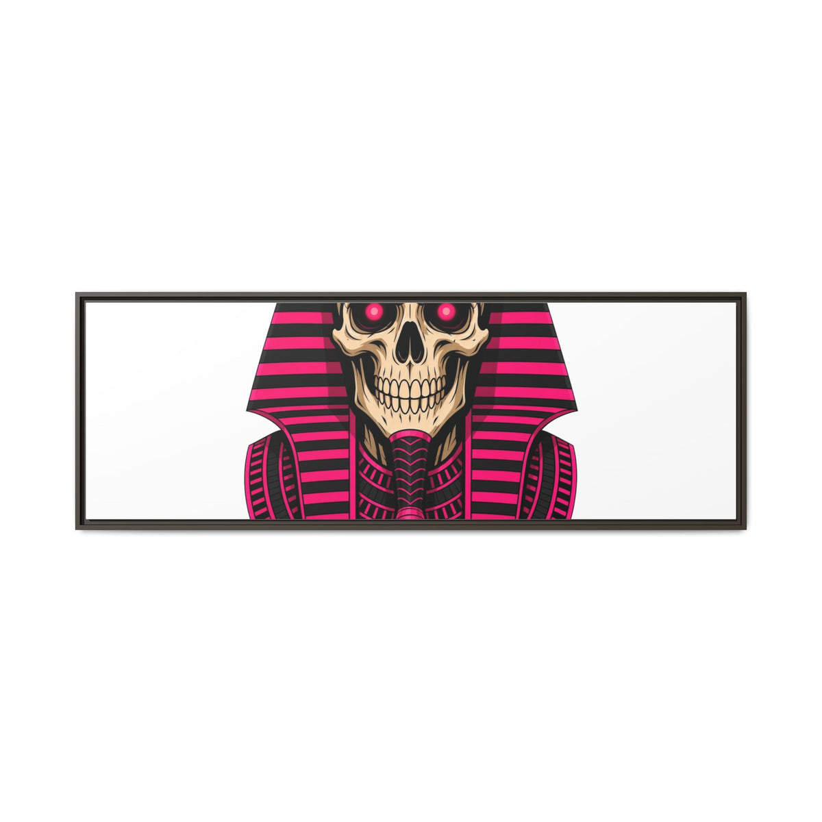 Pharaoh Skull Art Print — Framed Matte Canvas