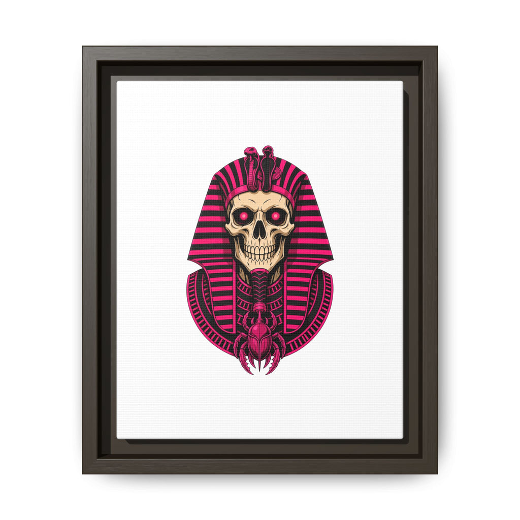 Pharaoh Skull Art Print — Framed Matte Canvas