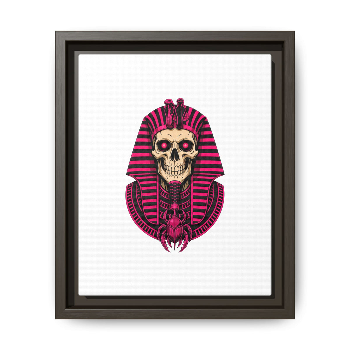Pharaoh Skull Art Print — Framed Matte Canvas