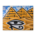 Eye of Ra Pyramid Canvas Wall Art — Egyptian Desert Stretched Canvas
