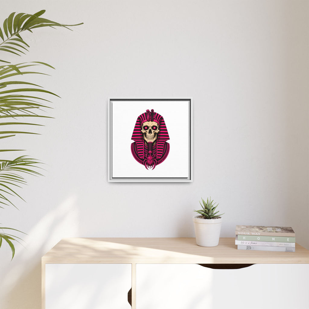Pharaoh Skull Art Print — Framed Matte Canvas