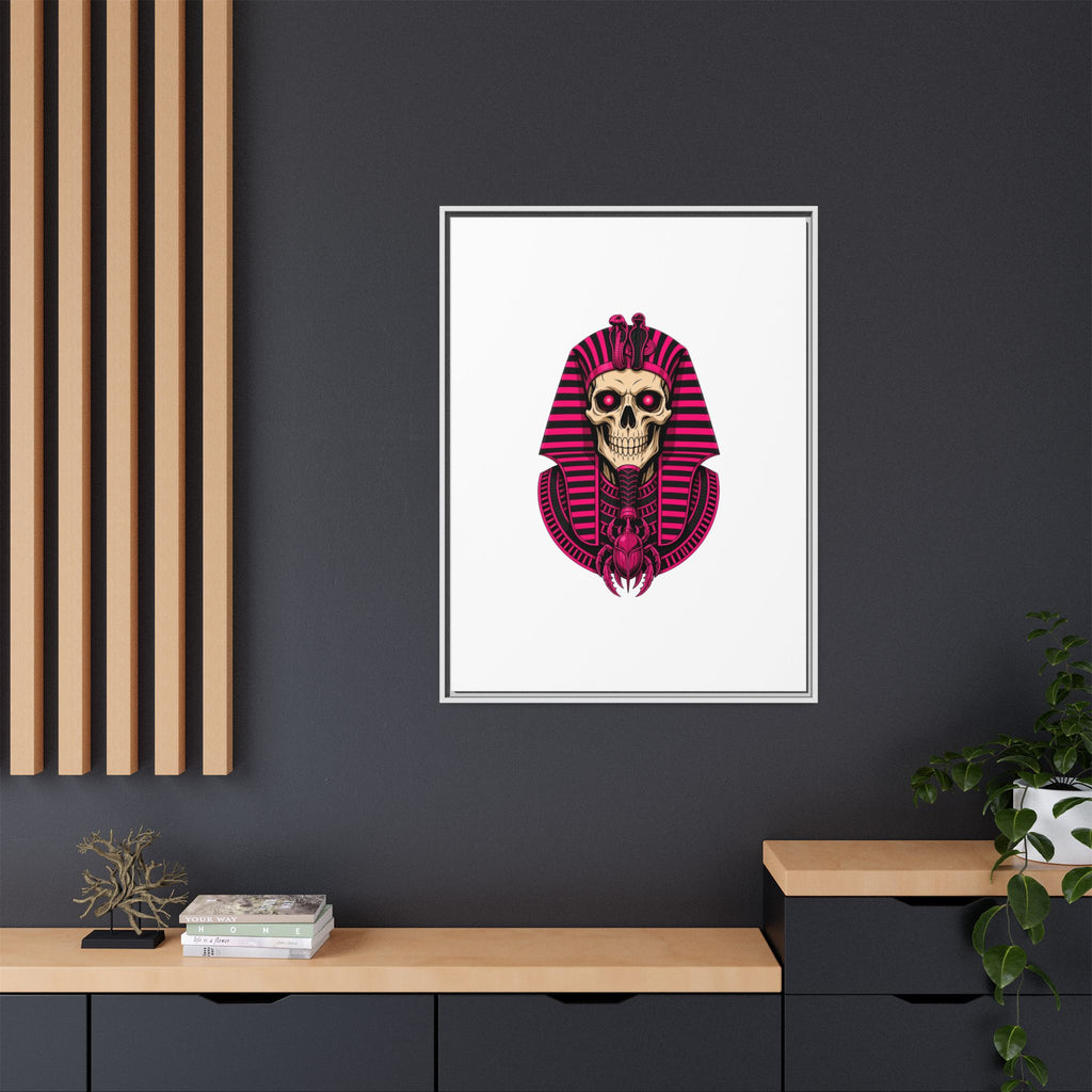 Pharaoh Skull Art Print — Framed Matte Canvas