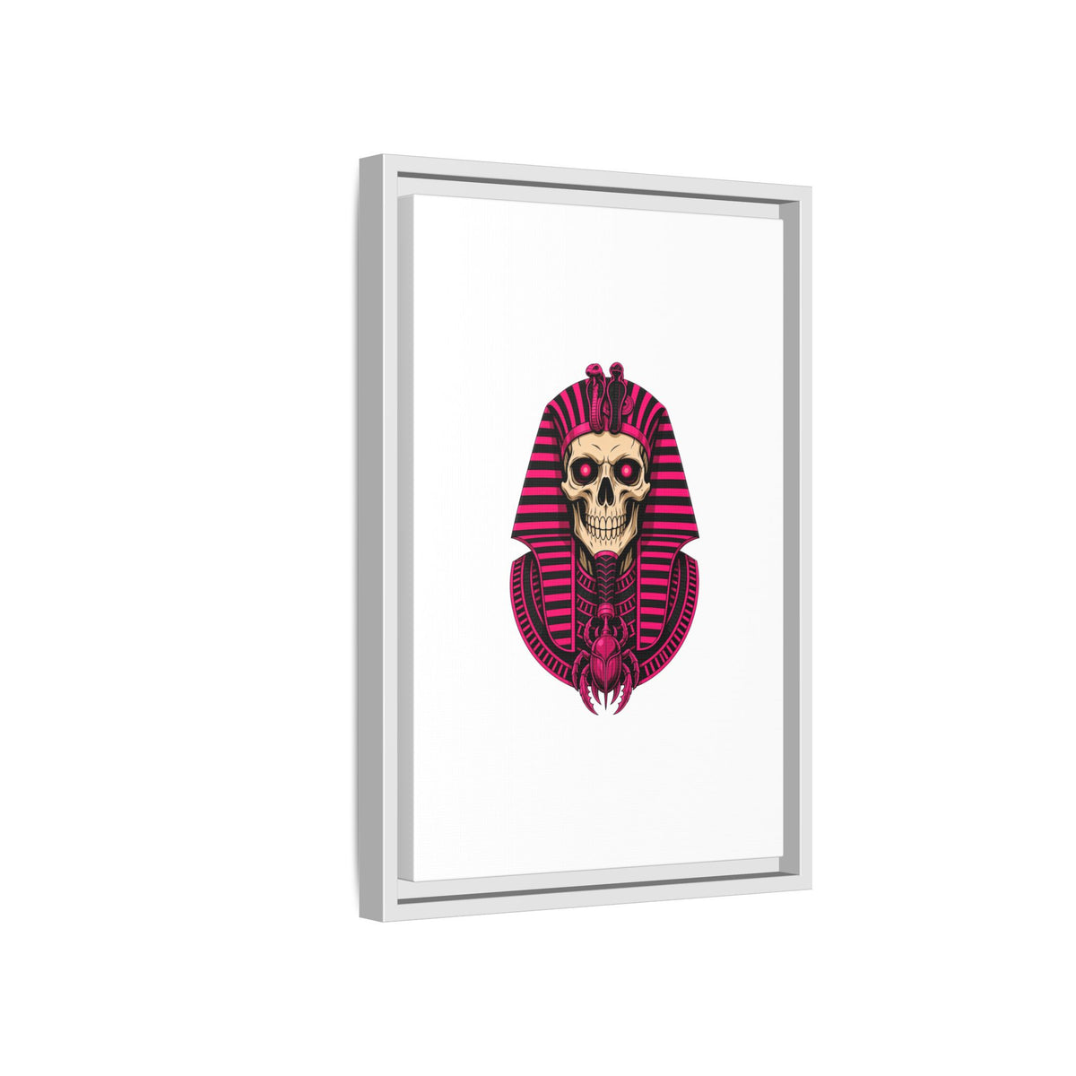 Pharaoh Skull Art Print — Framed Matte Canvas